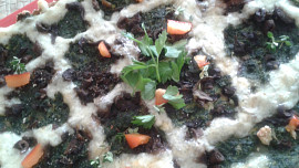 Špenátové houby za mřížemi