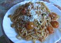 Vinná omáčka  s krevetami na špagety