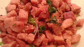 Barevná vepřová  panenka  v tortillách