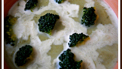 Brokolicová polévka II, detail polévky