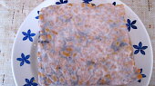 Domácí tempeh (Přezrálý tempeh - příliš dlouhá inkubace - narostly černé spory)