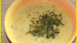 Jáhlovo-sýrová polévka