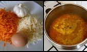 Jemná česnekovo sýrová polévka, část použitých surovin+postup