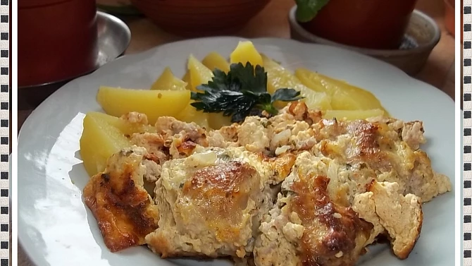 Kuličky zapečené s ochucenou kysanou smetanou, Kuličky zapečené s ochucenou zakysanou smetanou