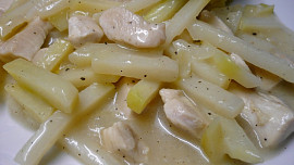 Kuřecí nudličky s kedlubnami