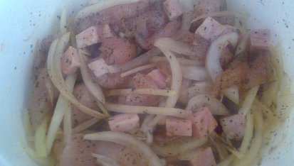 Kuřecí prsa s anglickou slaninou a žampiony