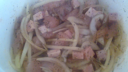 Kuřecí prsa s anglickou slaninou a žampiony