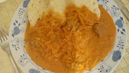 Kuřecí "segedín" z papiňáku, segedin podle Aničky