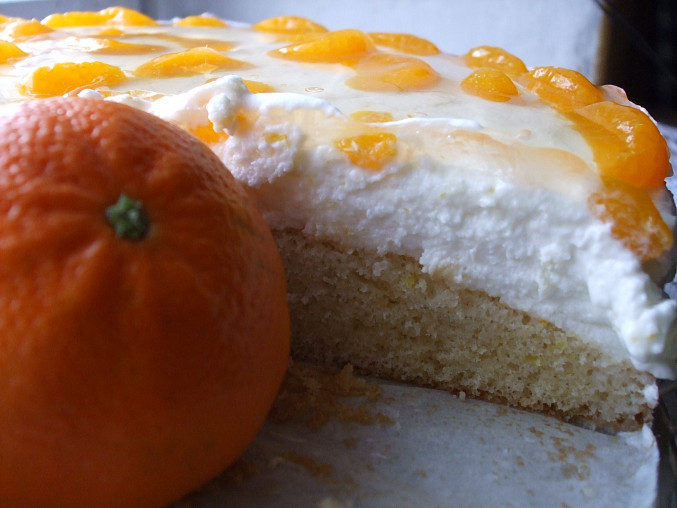 Lehký mandarinkový dort