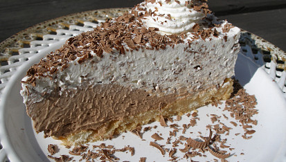 Nepečený Stracciatella dort