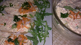 Jarní pomazánka z  tvarohu, bílé ředkve,  paprik a mrkve