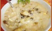 Smetanová kapustovo-zelná polévka s houbami (Smetanová kapustovo- zelná polévka s houbami)