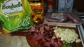 Uzené maso ve fazolkách-rychlé a jednoduché, ingredience...
