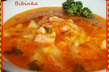 Buřtíková polévka s celerem a hlívou ústřičnou