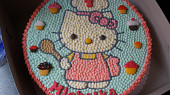 Dort Hello Kitty (přidáme různé doplňky z potahovky, aby dort ožil)