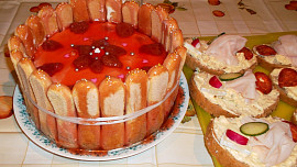 Jahodové "tiramisu"