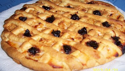 Koláč linecký s tvarohem a jablky - i pro CRISP, je upečeno