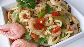 Krevety po thajsku z dostupných surovin