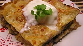 Lasagne s masem a lilkem