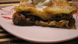 Lasagne s masem a lilkem