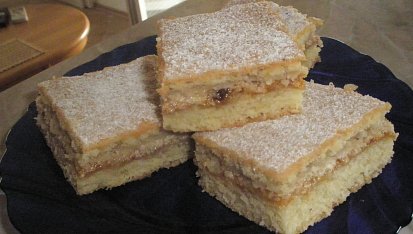 Linecký tvarohový koláč s pikantní marmeládou