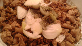 Mleté čočkovo-zeleninové, sójové řízečky