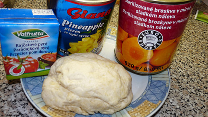 Ovocné pizzy v MW - těsto podle Jikotky - CRISP, ingredience