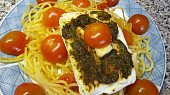 Přírodní šmakoun zapečený se špagetami v MW