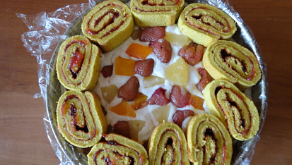 Skořicový roládový dortík
