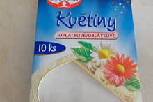 jedlé oplatkové kytky jako dekorace