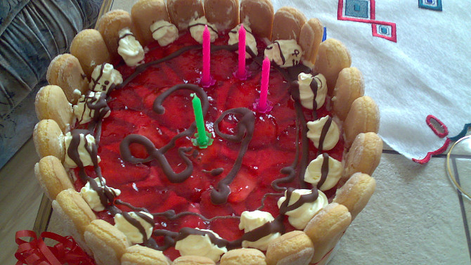 Smetanový narozeninový dort