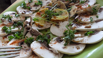 Carpaccio ze žampiónů