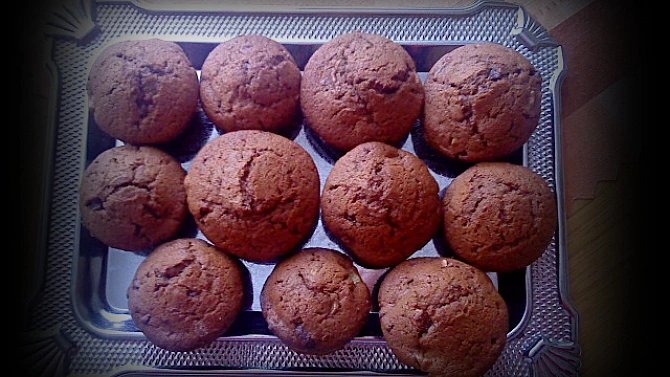 Čokoládové muffiny s banánem