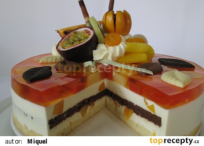 Jogurtový dort (s exotickým ovocem)