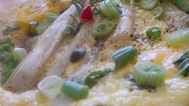 Kaparovo-chřestová omeletka -narychlo