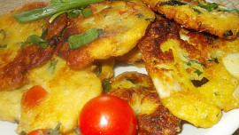 Křehké chřestovo - špenátové placičky