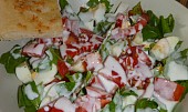 Pampeliškový salát s rajčaty a vejci