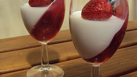 Panna cotta s jahodami