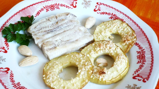 Rybí filé s jablečnou oblohou