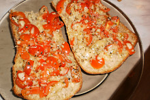 Zapečené bruschetty