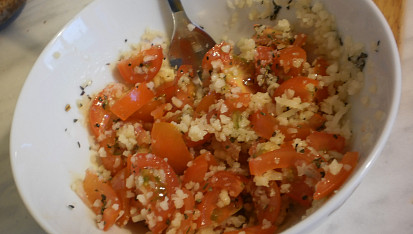 Rychlá bruschetta, Směs rajčat