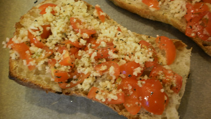 Rychlá bruschetta, Navršeno na palliasse