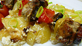 Špíz z vepřové panenky na smetanovo - parmezánových bramborách