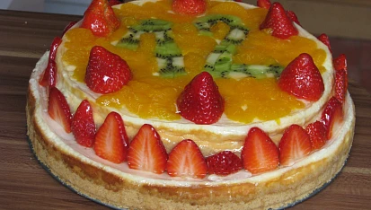 Tvarohový dort (cheesecake), Narozeninový :-)
