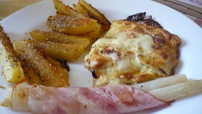 Bílý chřest se slaninou jako příloha, jako příloha