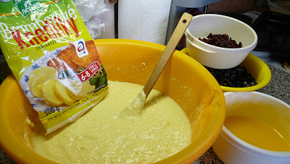 Bramborovo-borůvkový koláč