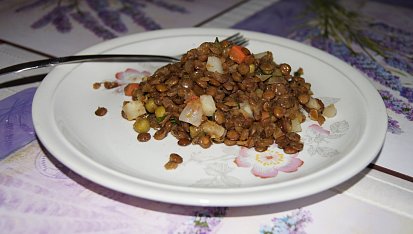 Čočkový salát s Moravankou