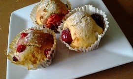Čokoládovo třešňové muffiny