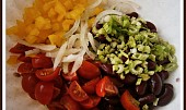 Fazolový salát s rapíkatým celerem (část použitých surovin)