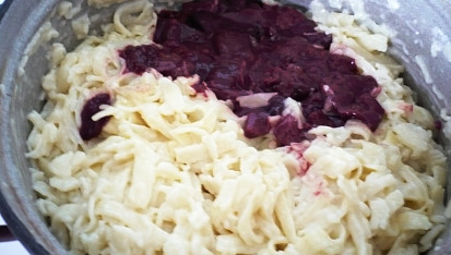 Játrový nudlový pudding   Retro